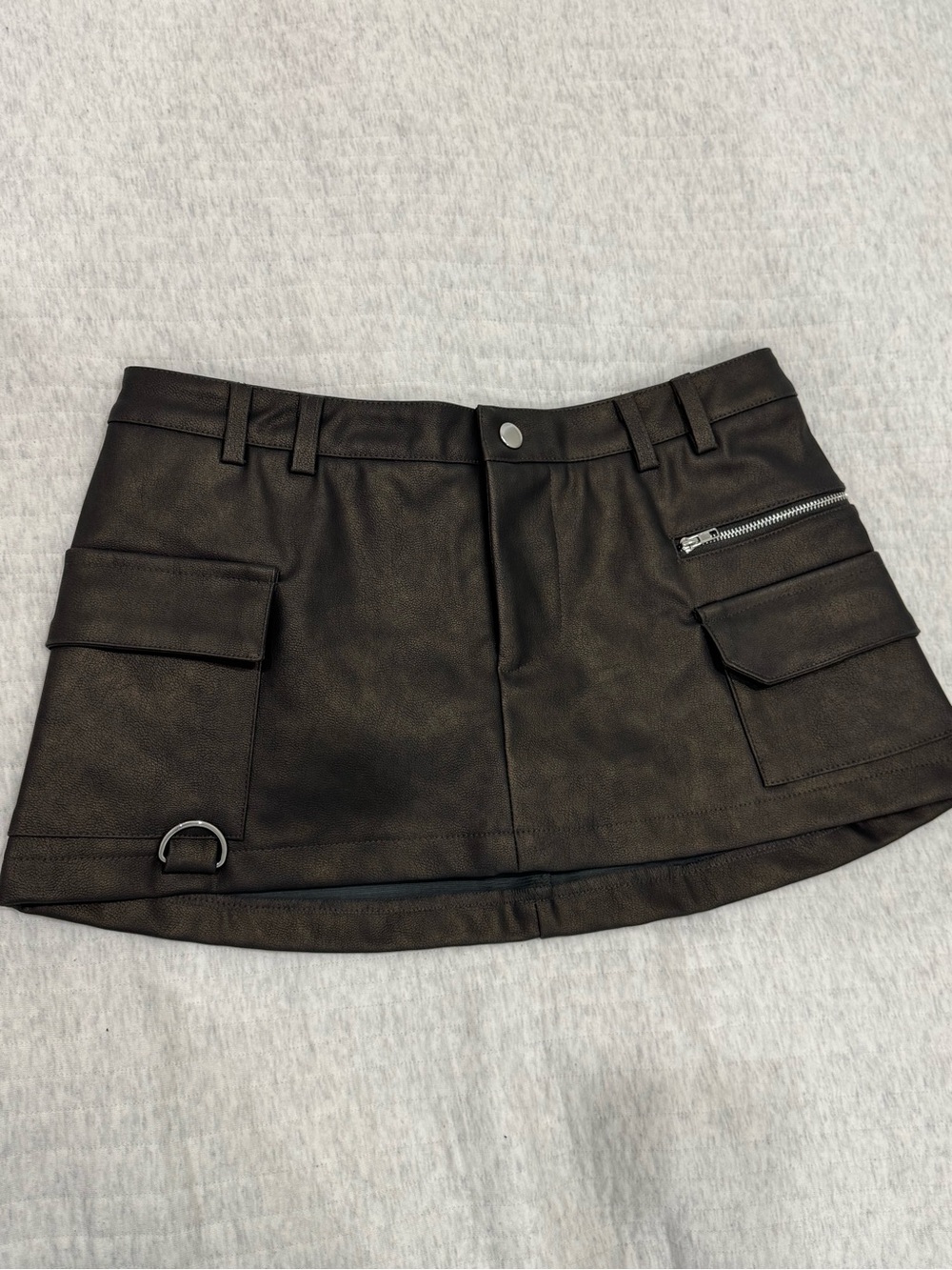 WHITEFOX LEATHER VINTAGE MINI SKIRT